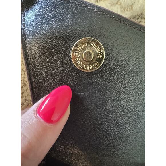 Vintage Y2K Mini Oxblood Brown Croc Embossed Patent Leather Abstract Handbag - Picture 10 of 16